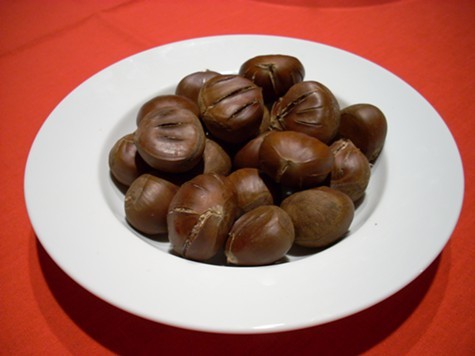 Roasted chestnuts from California.