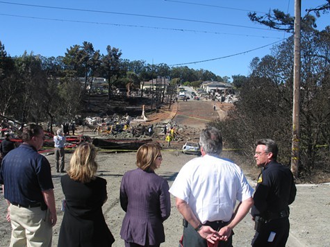 The San Bruno blast destroyed a neighborhood. The San Bruno blast destroyed a neighborhood.
