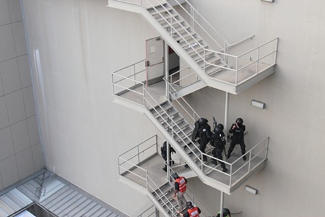 Urban Shield training exercises in Berkeley in 2008. Urban Shield training exercises in Berkeley in 2008.
