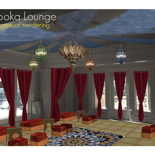 A digital rendering of Oasis Lounge interior (via Facebook).