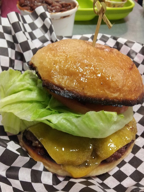 The Barons 5150 Bacon Burger with cheddar cheese