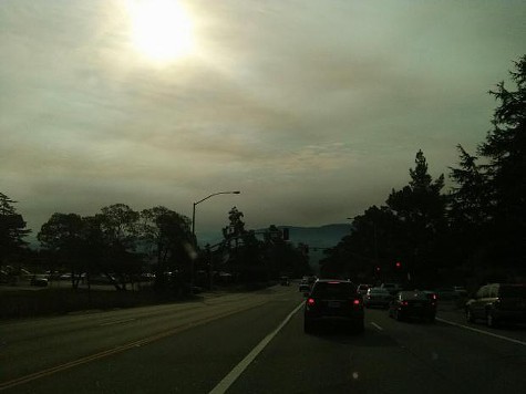 Smoke from the Pfeiffer fire.