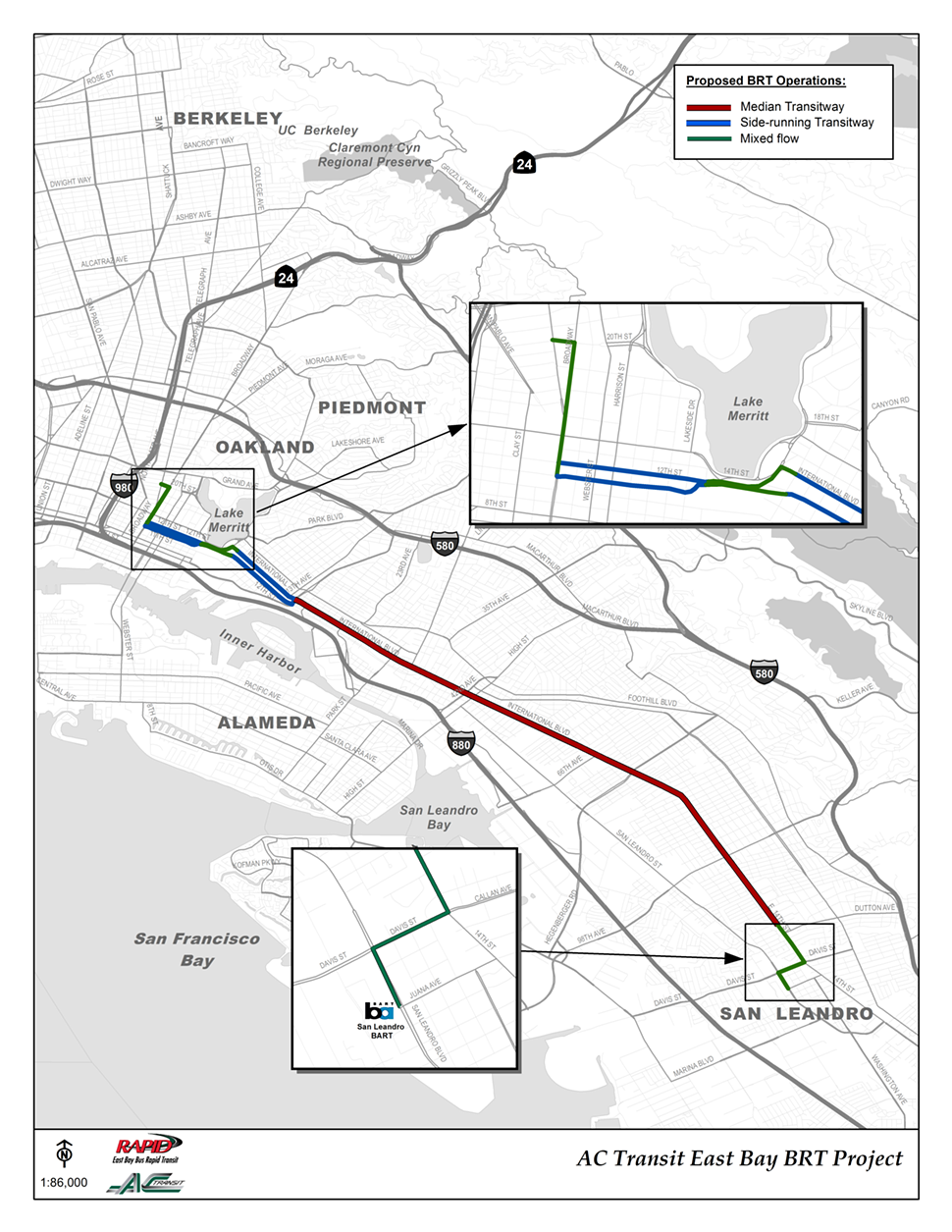 Map of proposed BRT operations.