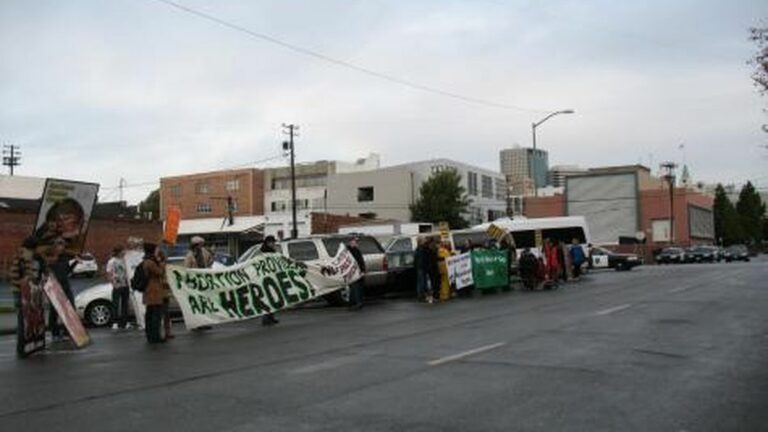 Pro-Life Protesters Warm Up in Oakland Today