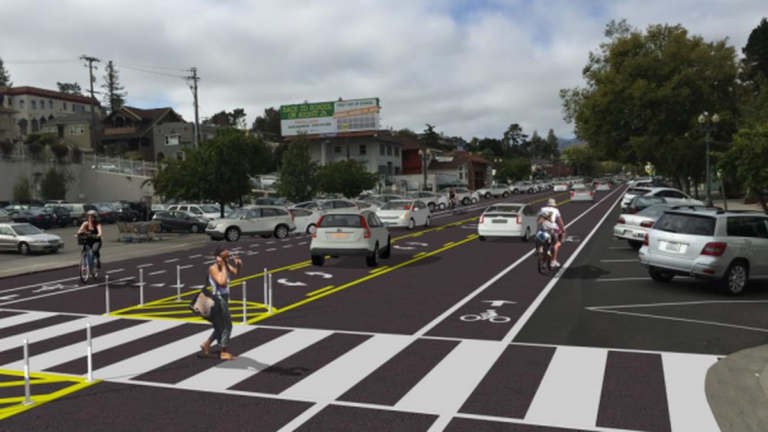 Oakland Considers Removing Car Lanes, Adding Bikeways on Grand Avenue