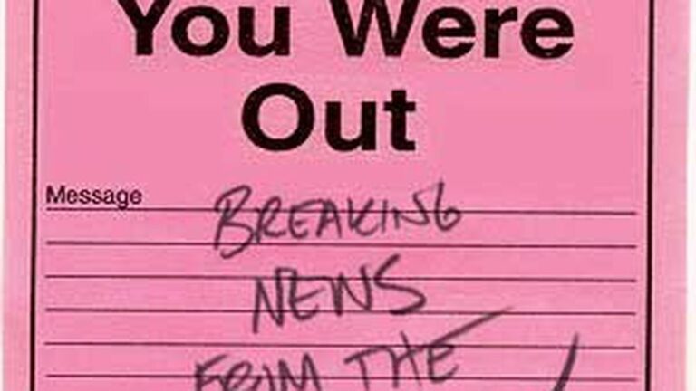 While You Were Out: November 13, 2006