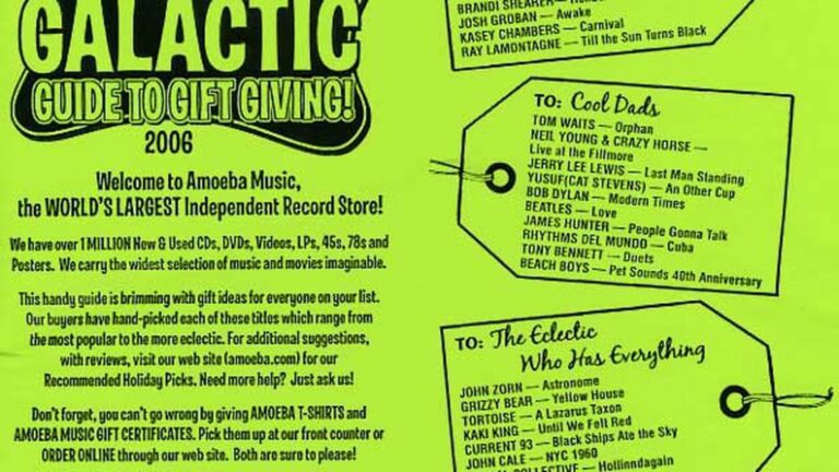 Last minute X-Mas Shopping Sucks. Use this Amoeba Music Cheat Sheet