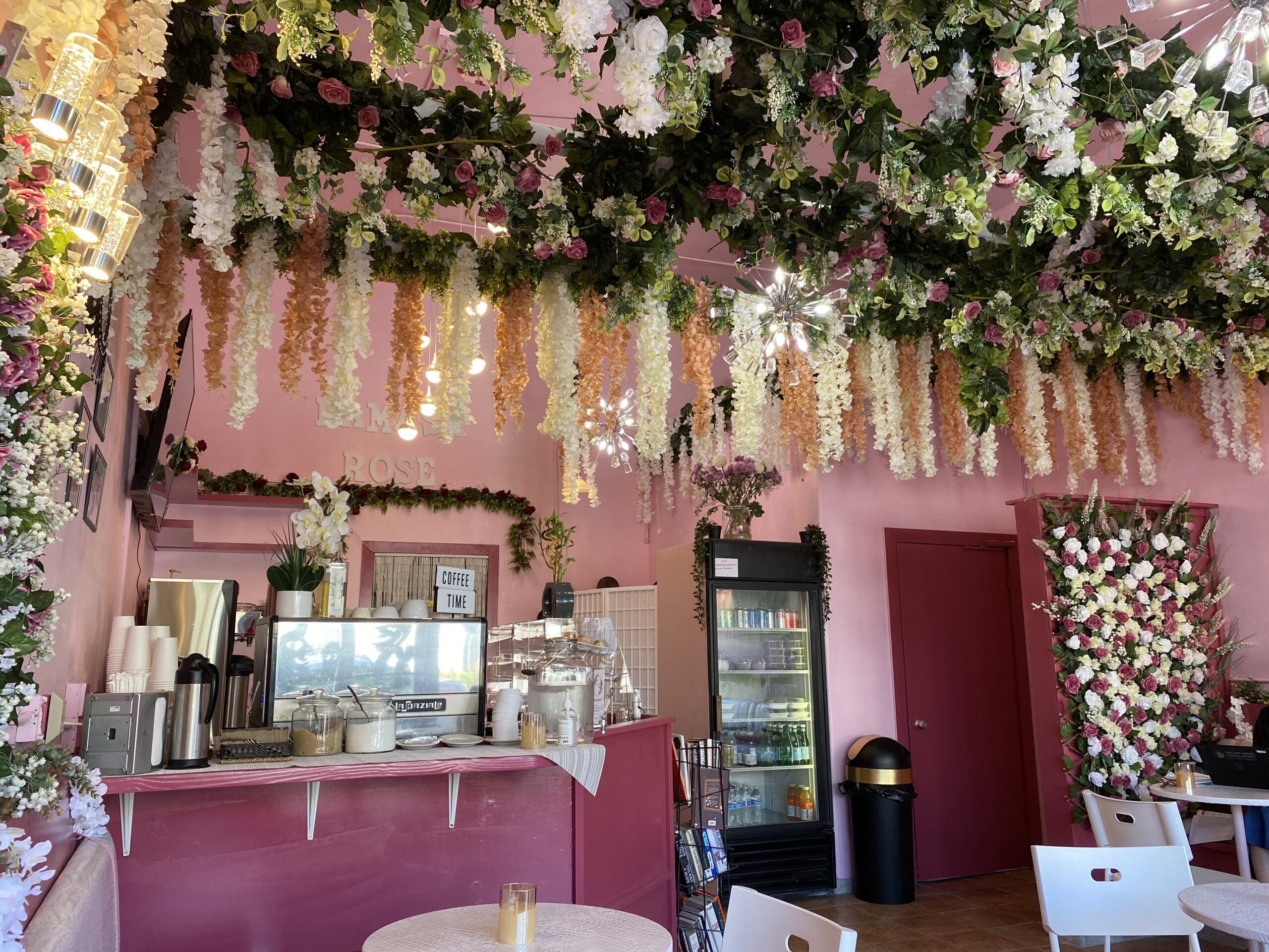 Damask Rose Coffee Is in Full Bloom Drinking coffee with rosecolored