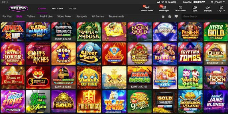 A page with information about the popular entry online casino