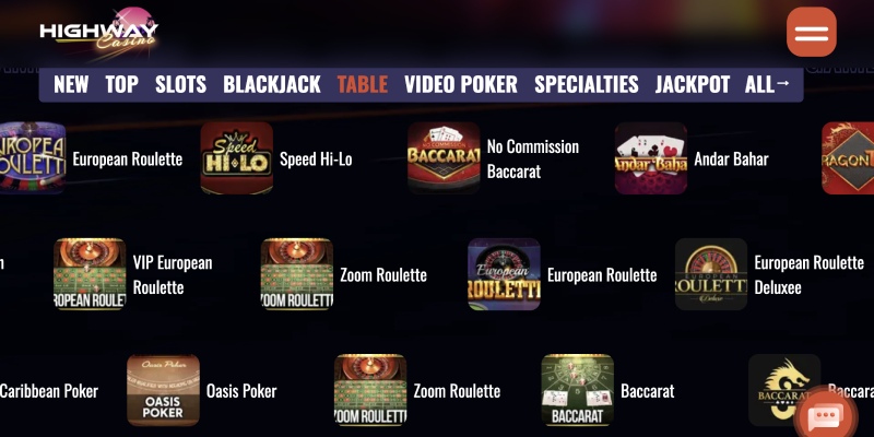 highway casino blackjack