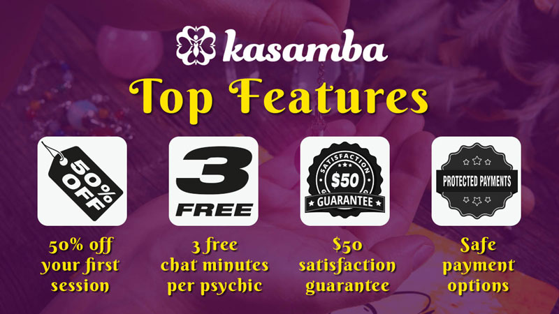 kasamba psychic top features
