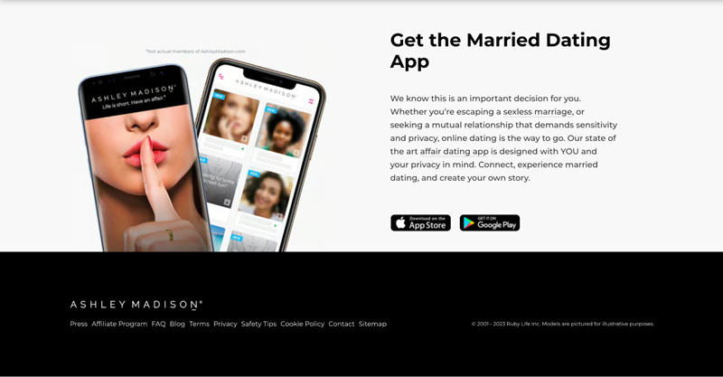 ashley madison mobile app